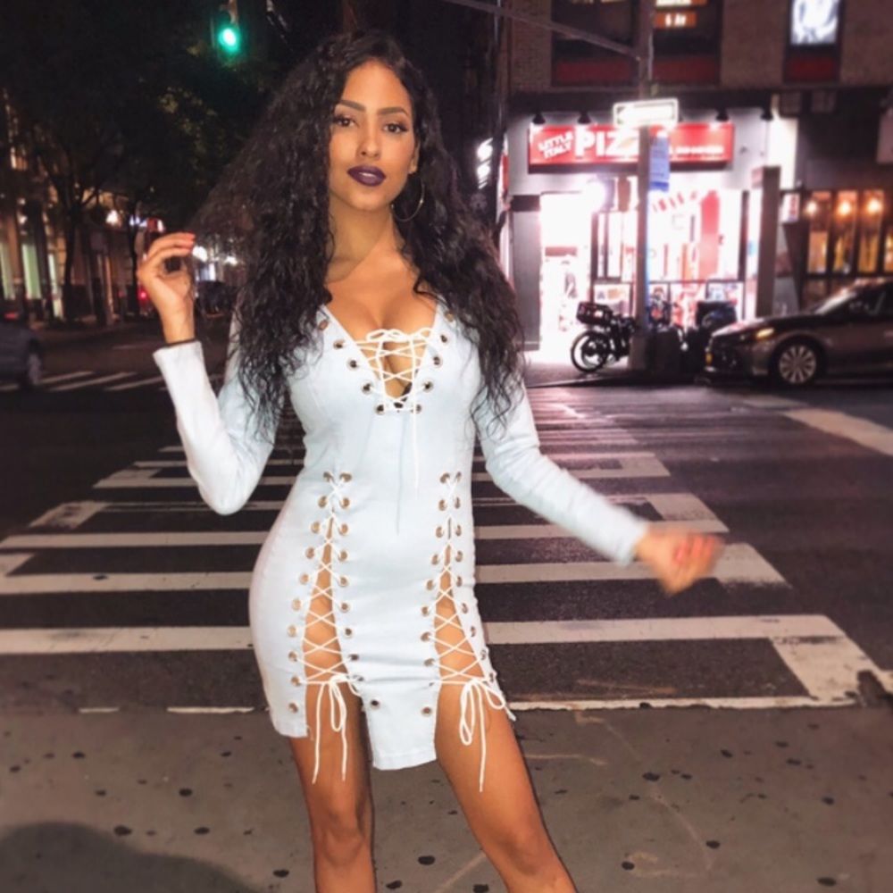 Sexy denim dress